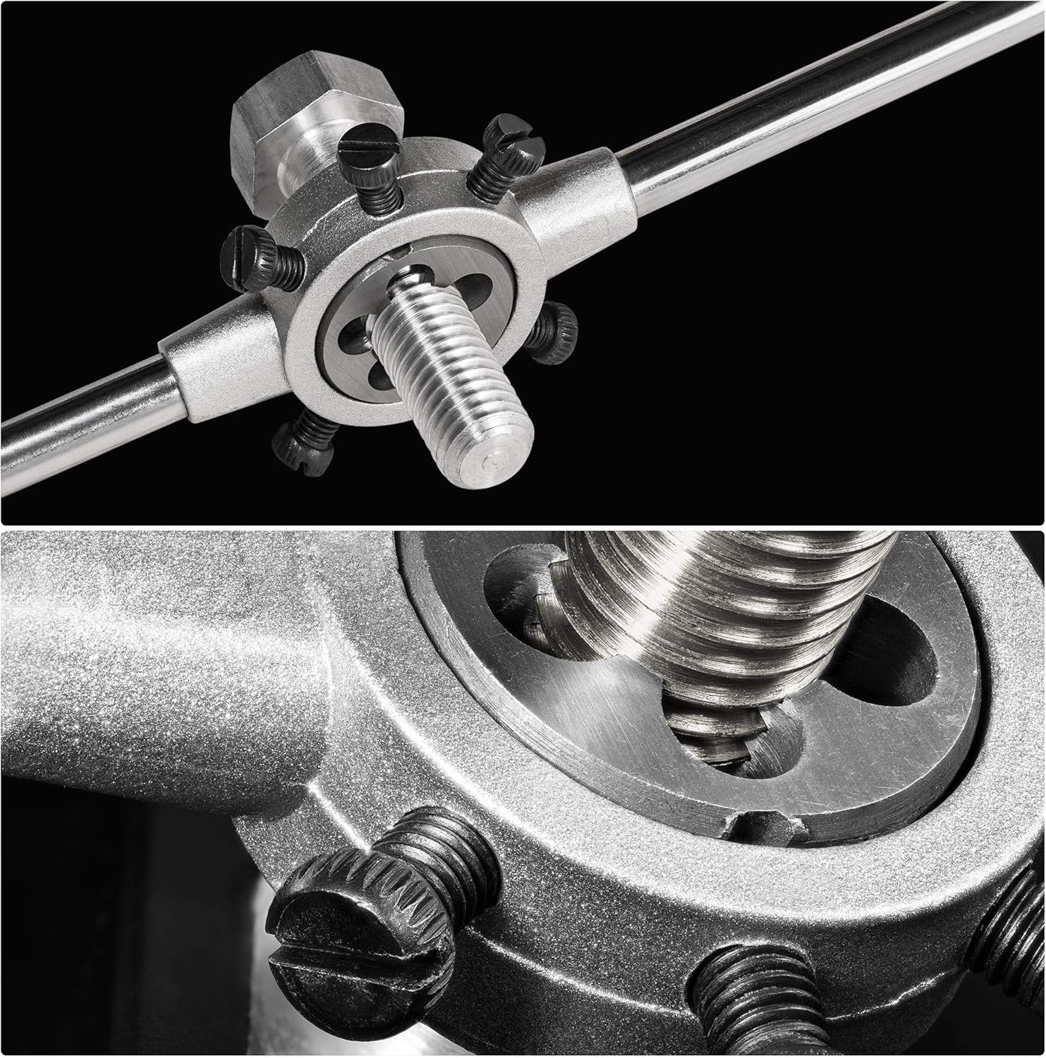 uxcell Llave de mango redondo de 1.772 in, para troquel redondo métrico M18-M221.339 in-1.772 in, con mango moleteado