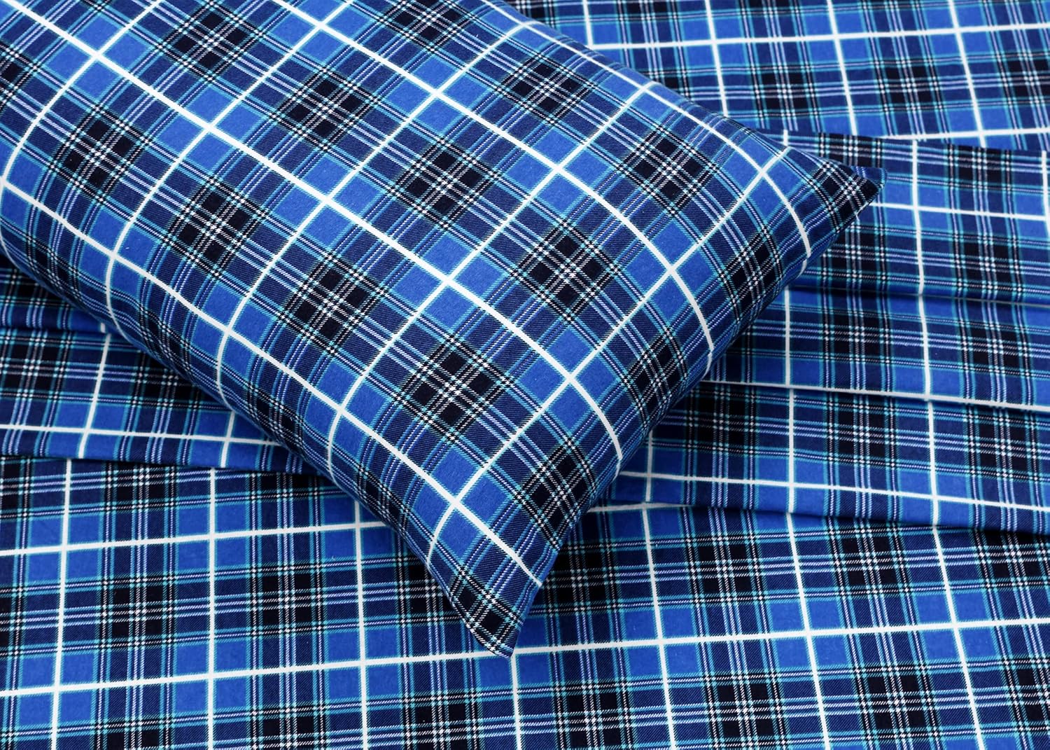 RUVANTI – Sábanas de franela tamaño individual, 100% algodón cepillado, bolsillos prof. de 16 pulg (se adapta hasta 18 pulg), transpirables,