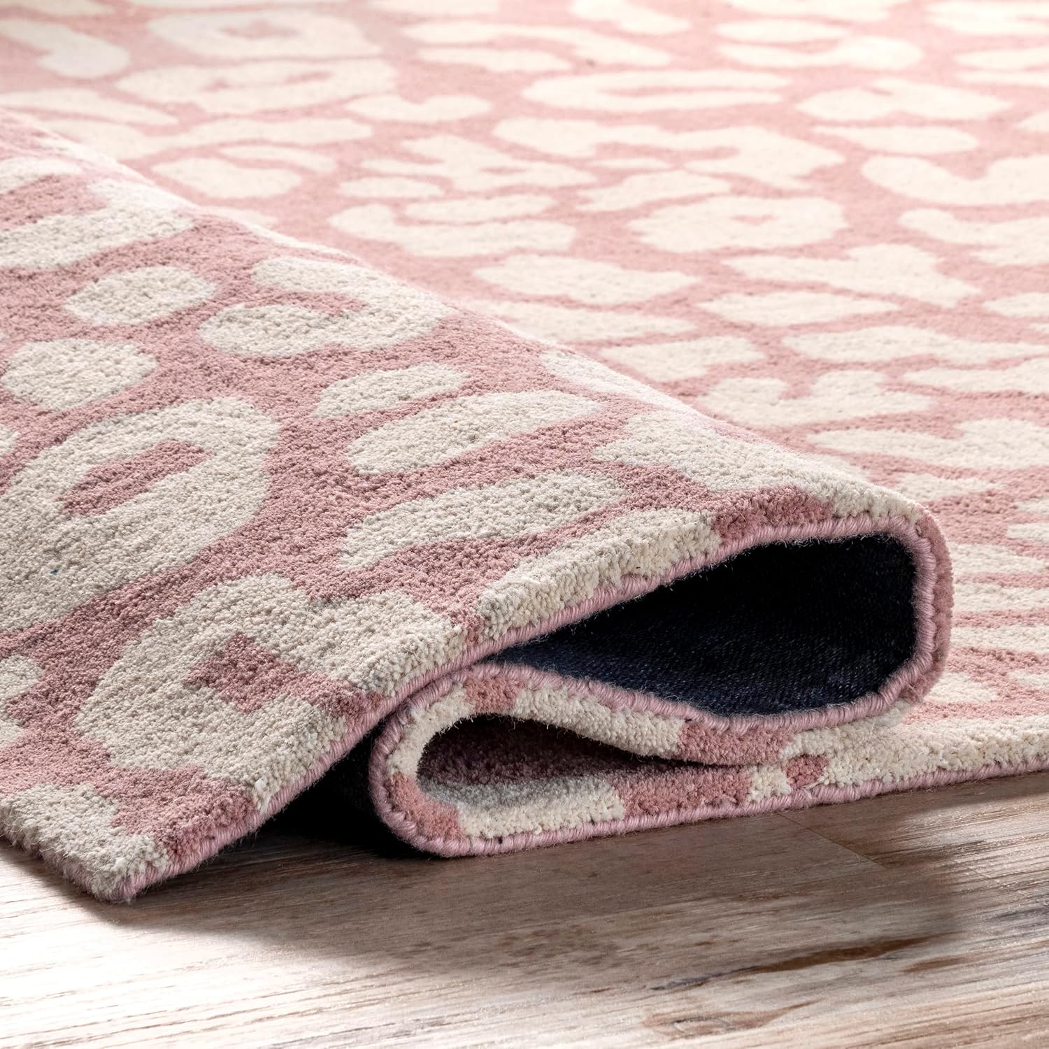 nuLOOM Rorie – Alfombra de lana con estampado de leopardo, 2 x 8 pies, color melocotón