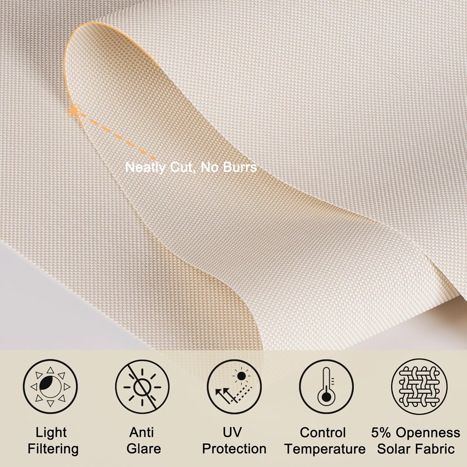 Sulugood Persianas enrollables con filtro de luz para ventanas, persianas enrollables de tela con aislamiento térmico, protección UV, fácil