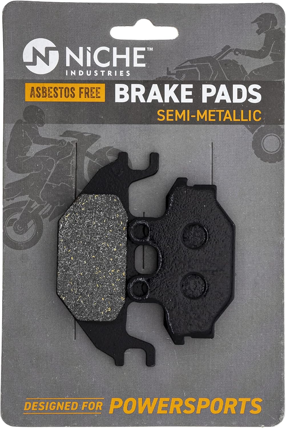 NICHE Juego de pastillas de freno delanteras y traseras para Indian 2205854 Arctic Cat 3307-443 Can-Am S4311ARCA000 semimetálicos