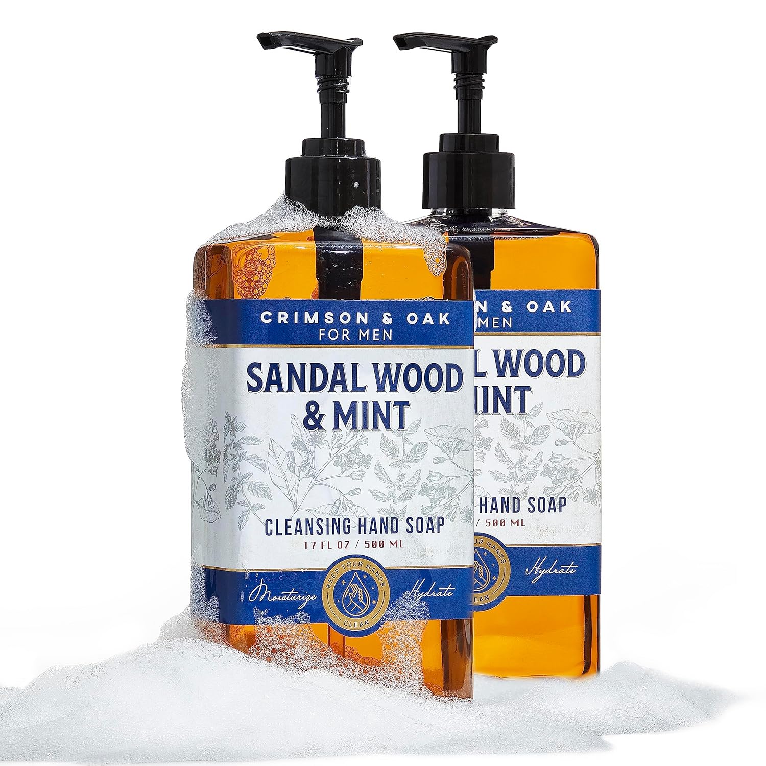 Body Prescriptions Crimson & Oak – Paquete de 2 jabones de manos para hombre  Jabón de manos de limpieza profunda con dispensador de bomba, jabón de