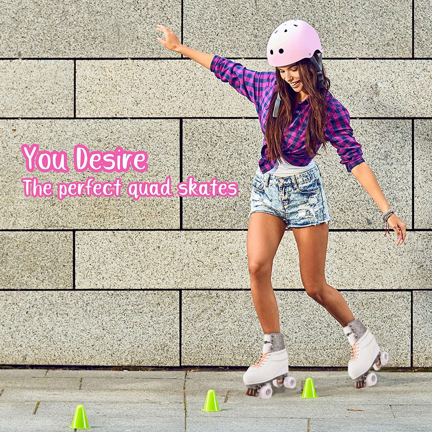 Patines clásicos Derby de 4 ruedas para mujeres y niñas, patines cuádruples para niños y adultos Patines para niñas y mujeres patines al aire libre