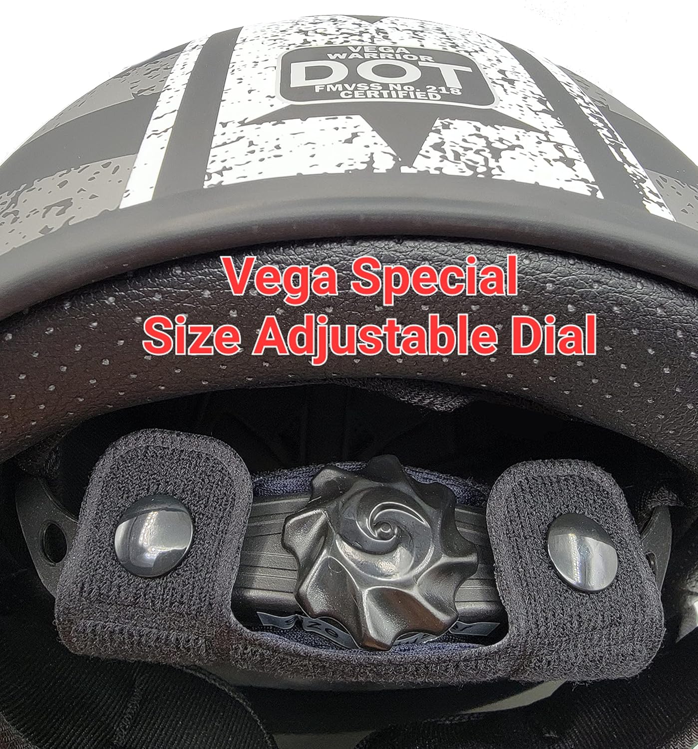 Casco Vega Helmets Warrior, medio casco para motocicleta