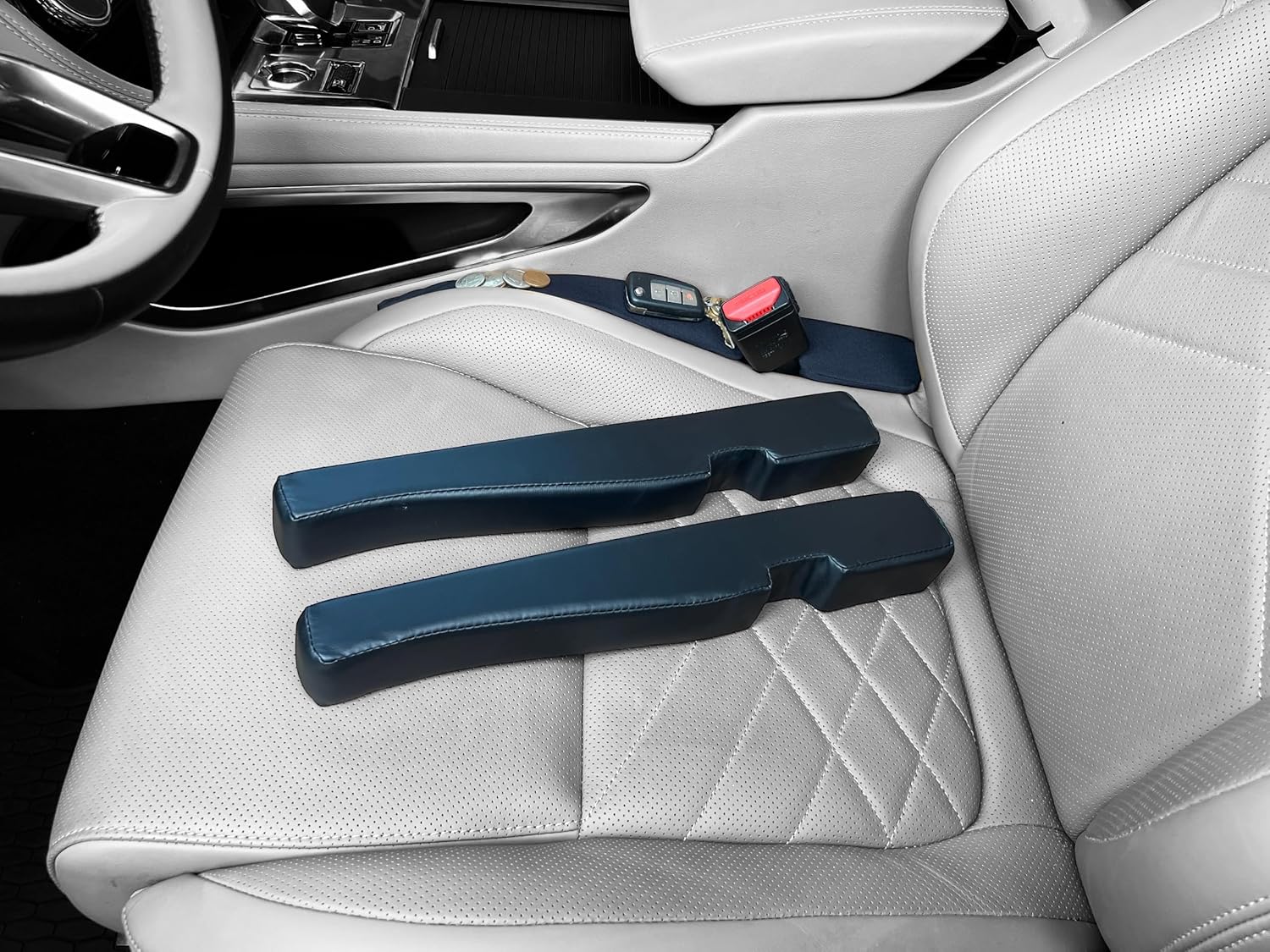 Llenador de huecos para asiento de automóvil – Bloquea el espacio entre el asiento y la consola central – Ajuste universal para el lado del