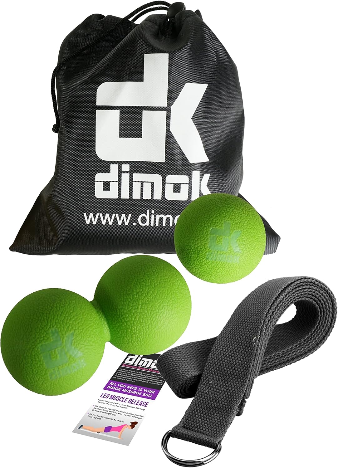 Bolas de masaje para liberación miofascial, terapia disparadora de punto de presión, masaje de pies, espalda y cuello. Bola doble con forma de