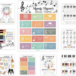 Hadley Designs 9 pósteres de música para aulas  Decoración de aula de música pastel boho, impresiones de coro y solfeo, decoraciones de tablón de Hadley Designs 9 pósteres de música para aulas  Decoración de aula de música pastel boho, impresiones de coro y solfeo, decoraciones de tablón de