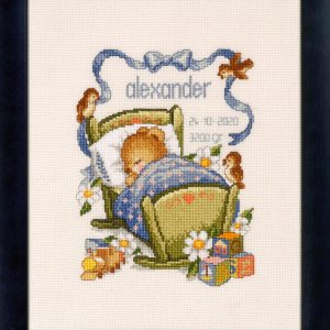 Pako Kit de registro de nacimiento para bebé, punto de cruz, tela contada, patrones de tejido para bebé, 5.5 x 7.1 pulgadas Pako Kit de registro de nacimiento para bebé, punto de cruz, tela contada, patrones de tejido para bebé, 5.5 x 7.1 pulgadas