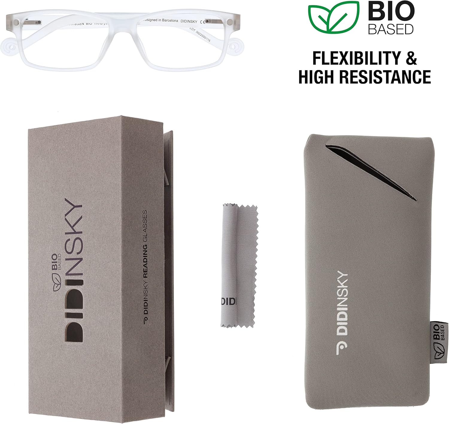 Lectores Gafas de Lectura para Presbicia Anti Luz Azul para Hombre y Mujer. Tacto de Goma, Patillas Flexibles y Lentes Anti-Reflectantes. Humo +0.0