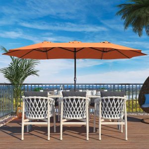 15ft Patio Umbrella with Base Included Outdoor Double-sided Umbrella Extra Large Patio Umbrella 15ft Patio Umbrella with Base Included Outdoor Double-sided Umbrella Extra Large Patio Umbrella