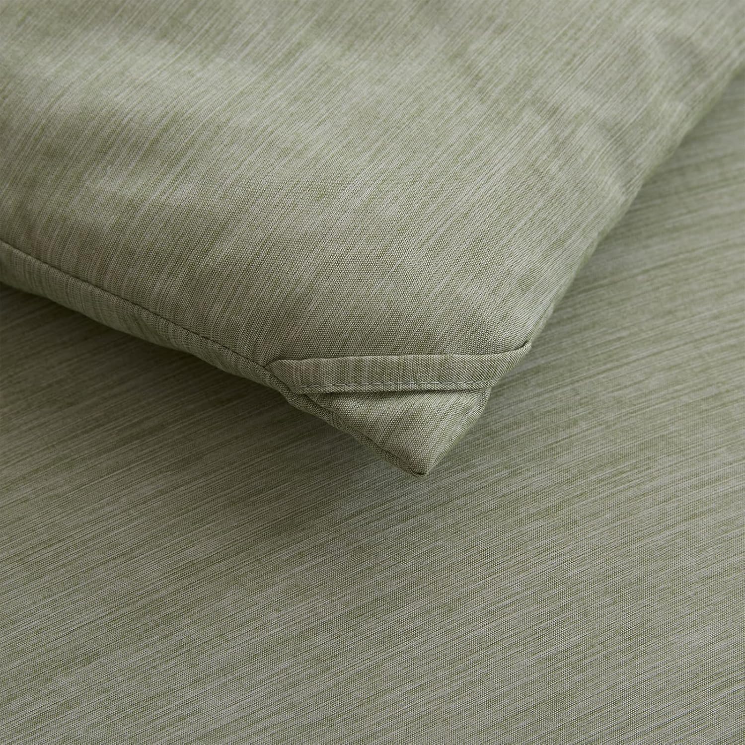 NexHome Juego de edredón Queen de 3 piezas, 100% microfibra lavada suave, ligero, edredón de ropa de cama de teñido catiónico verde con 2 fundas de