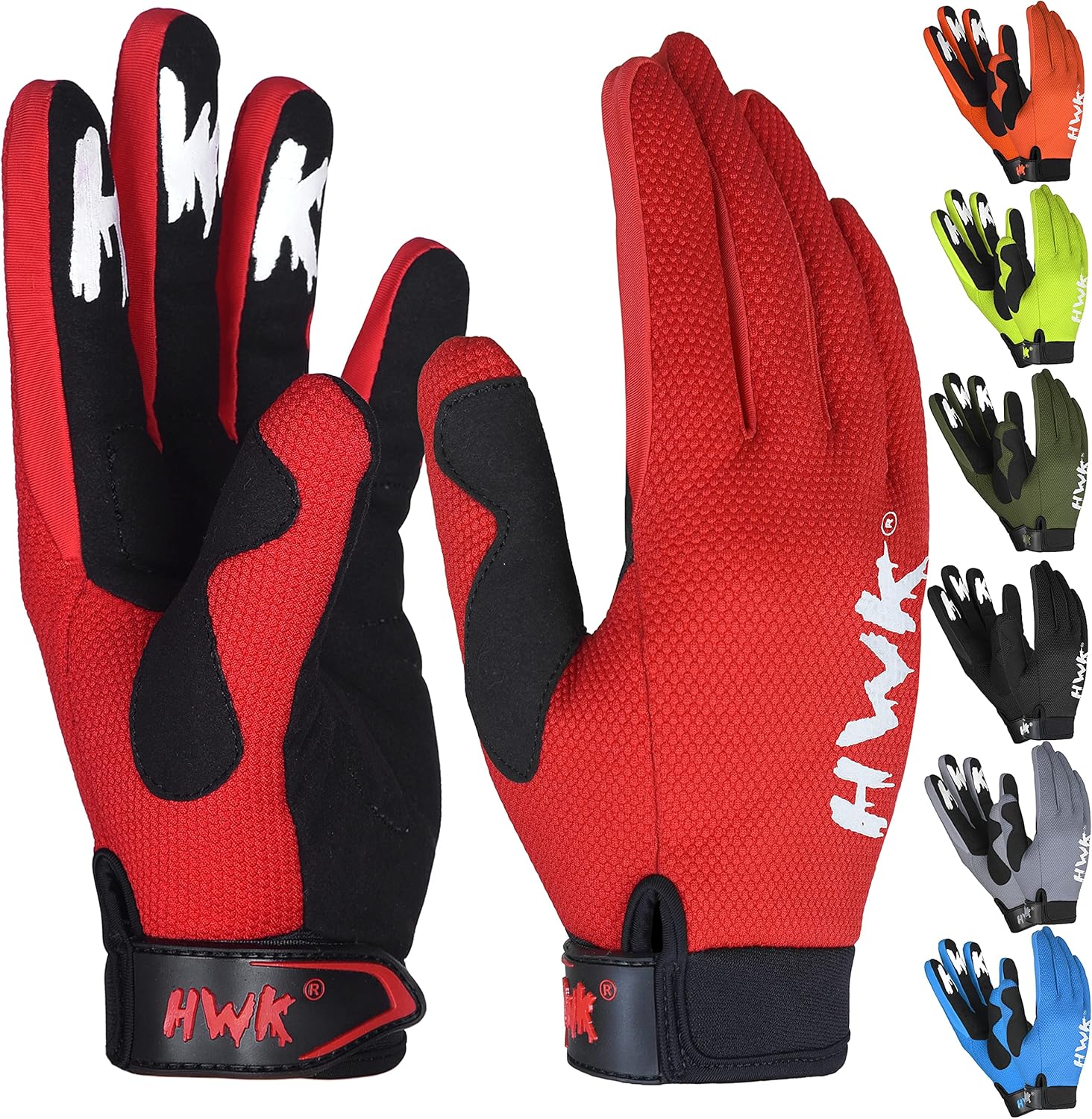 HWK Guantes de motocicleta para hombres y mujeres, motocross, conducción, tácticos, ciclismo, motociclismo, carreras, guantes multiusos