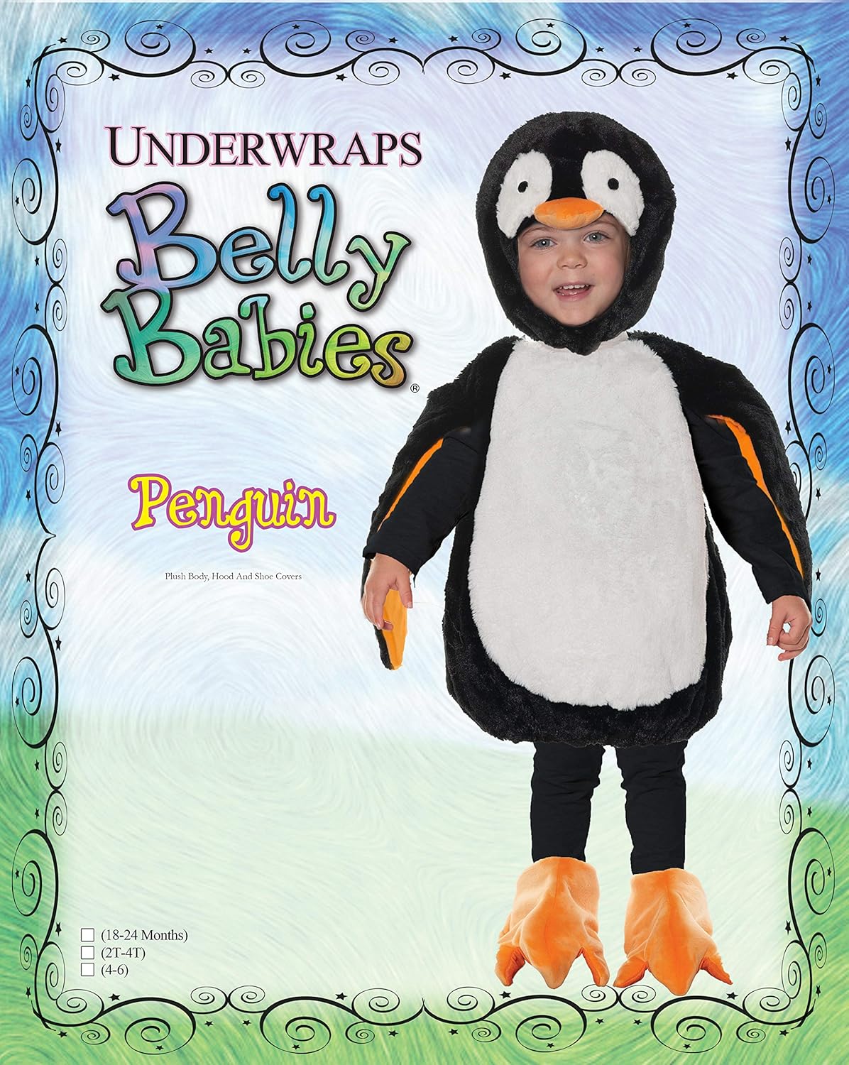 UNDERWRAPS unisex-baby Toddler’s Cute Penguin Black Plush Costume – Penguin Belly BabiesCostumes
