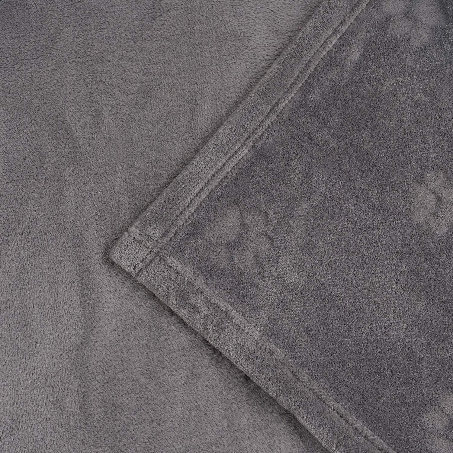 1 paquete de 3 mantas suaves y esponjosas de vellón para mascotas, manta de franela con bonito diseño de pata 3D para perro, cachorro, gato, gris