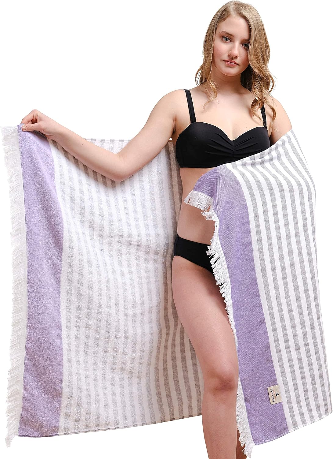 American Soft Linen – Juego de toallas de baño turcas, 100% algodón, 35 x 60 pulgadas