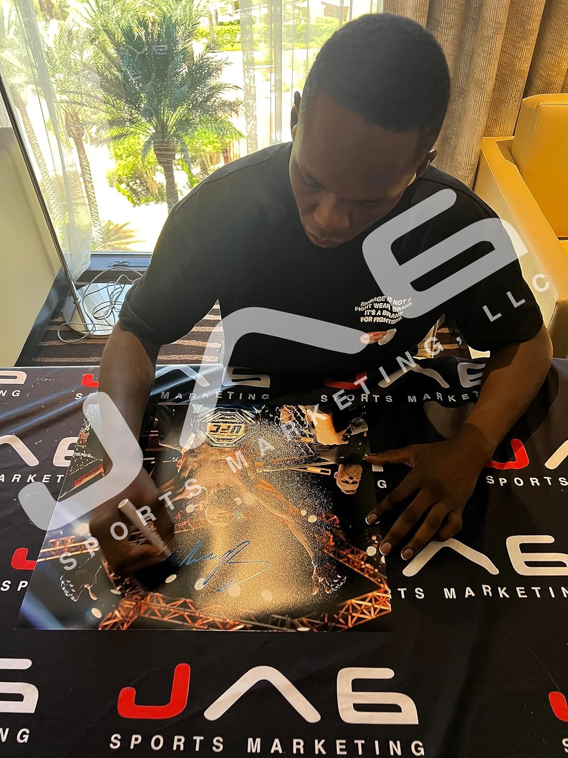 Israel Adesanya autographed signed 16×20 photo UFC Alex Pereira JSA Style Bender