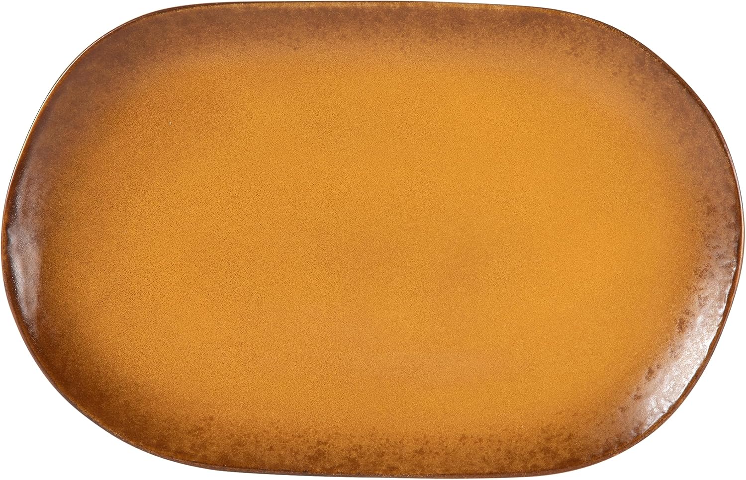 Bloomhouse Palermo Sun – Juego de 2 recipientes para servir y platos ovalados de cerámica reactiva, color amarillo tumérico
