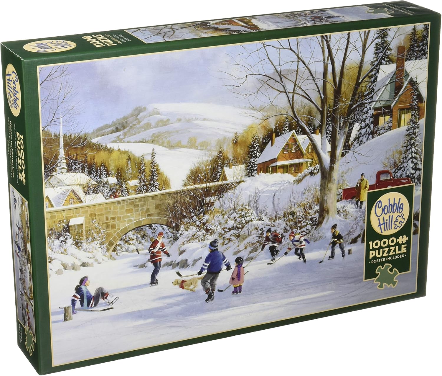 Cobblehill 80059 – Rompecabezas de hockey sobre lago congelado, 1000 piezas, varios