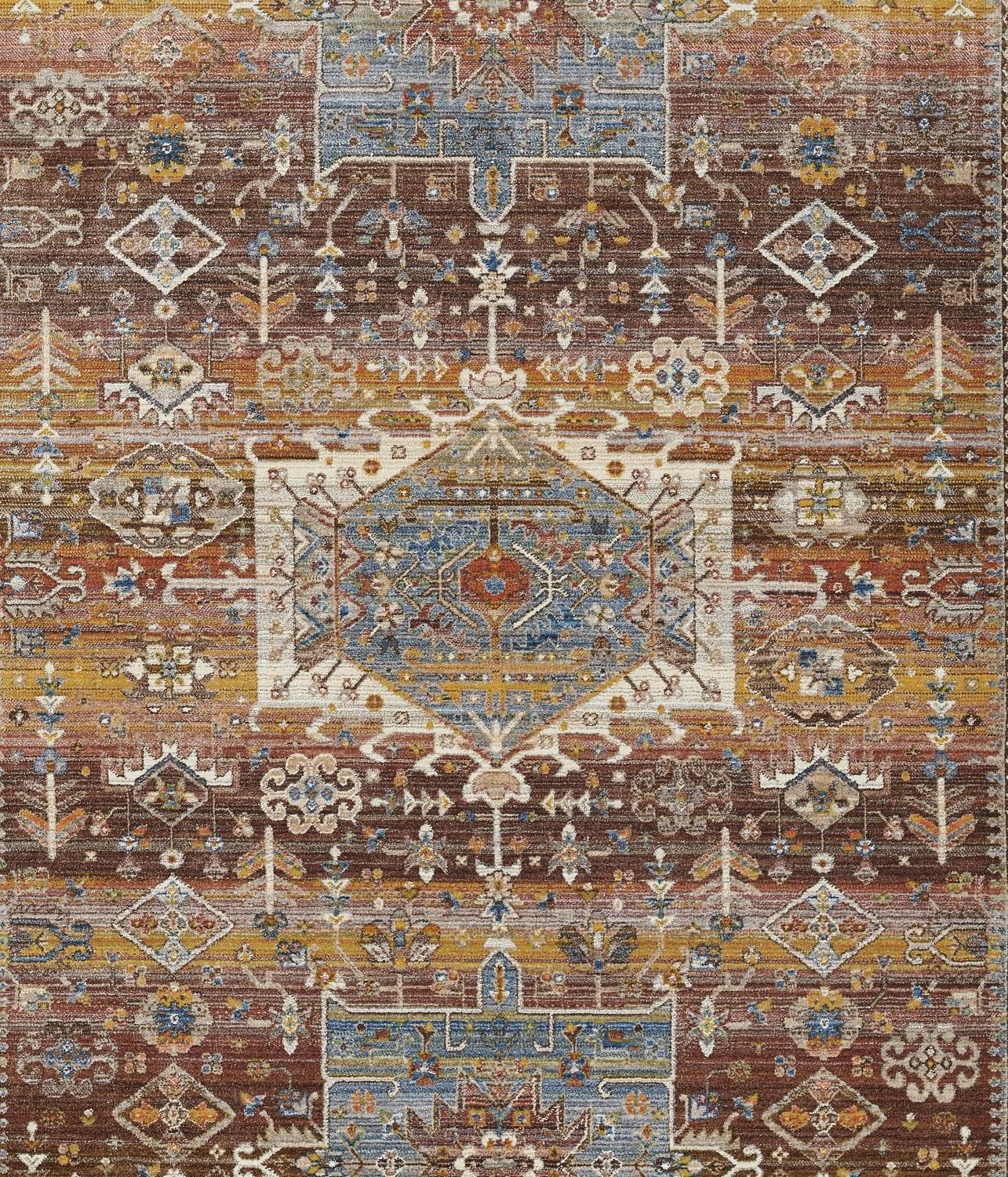 Momeni Izmir – Alfombra de poliéster con respaldo de algodón, multicolor, 2 x 3 pies