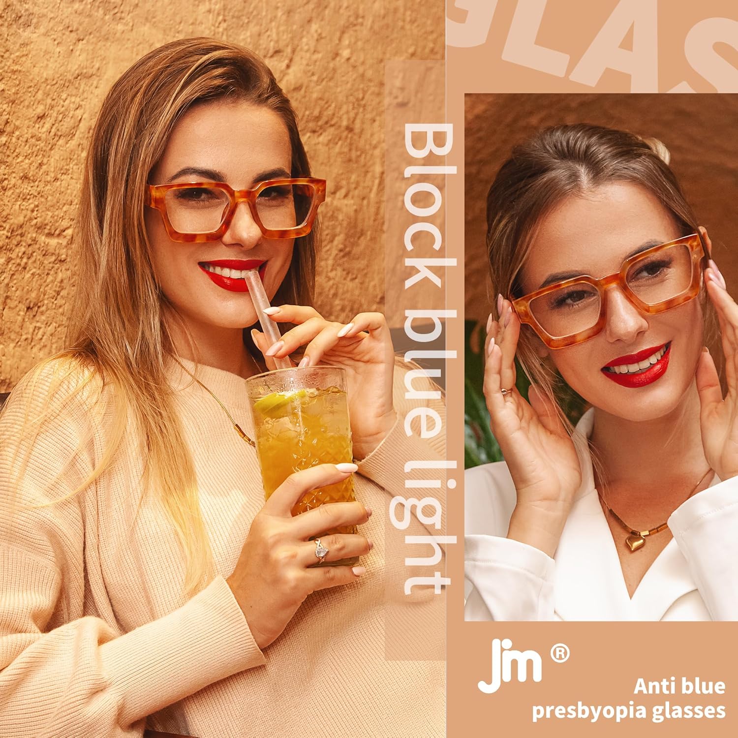 JM Paquete de 3 lentes de lectura cuadrados estilo Oprah para mujeres y hombres, lectores rectangulares de gran tamaño, con bisagra de resorte,