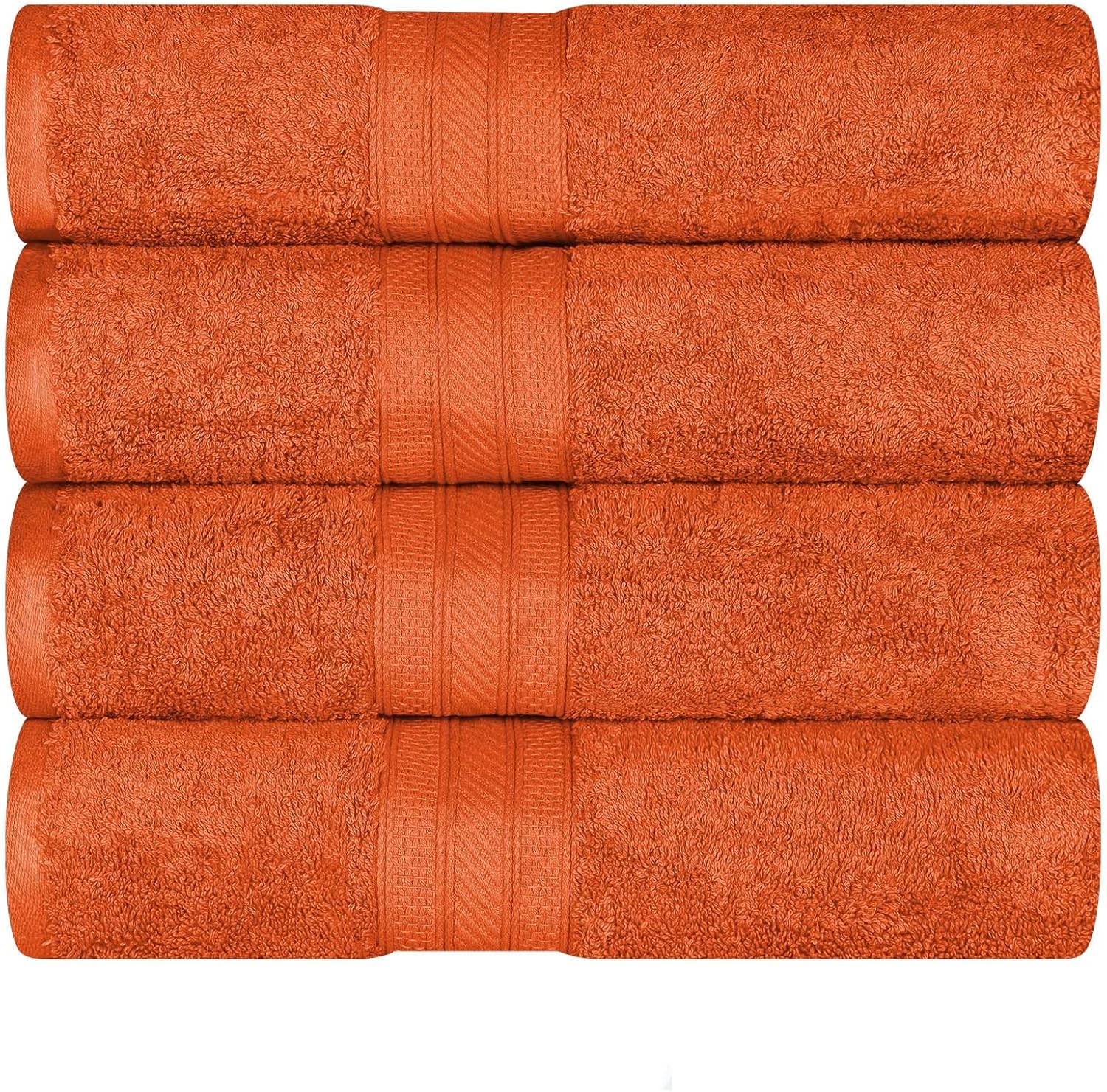 Superior SUPERIOR – Juego de 4 toallas de baño de 100% algodón peinado de fibra larga de 27.64 ozm, para baño, ducha, cocina, súper suave, afelpada,