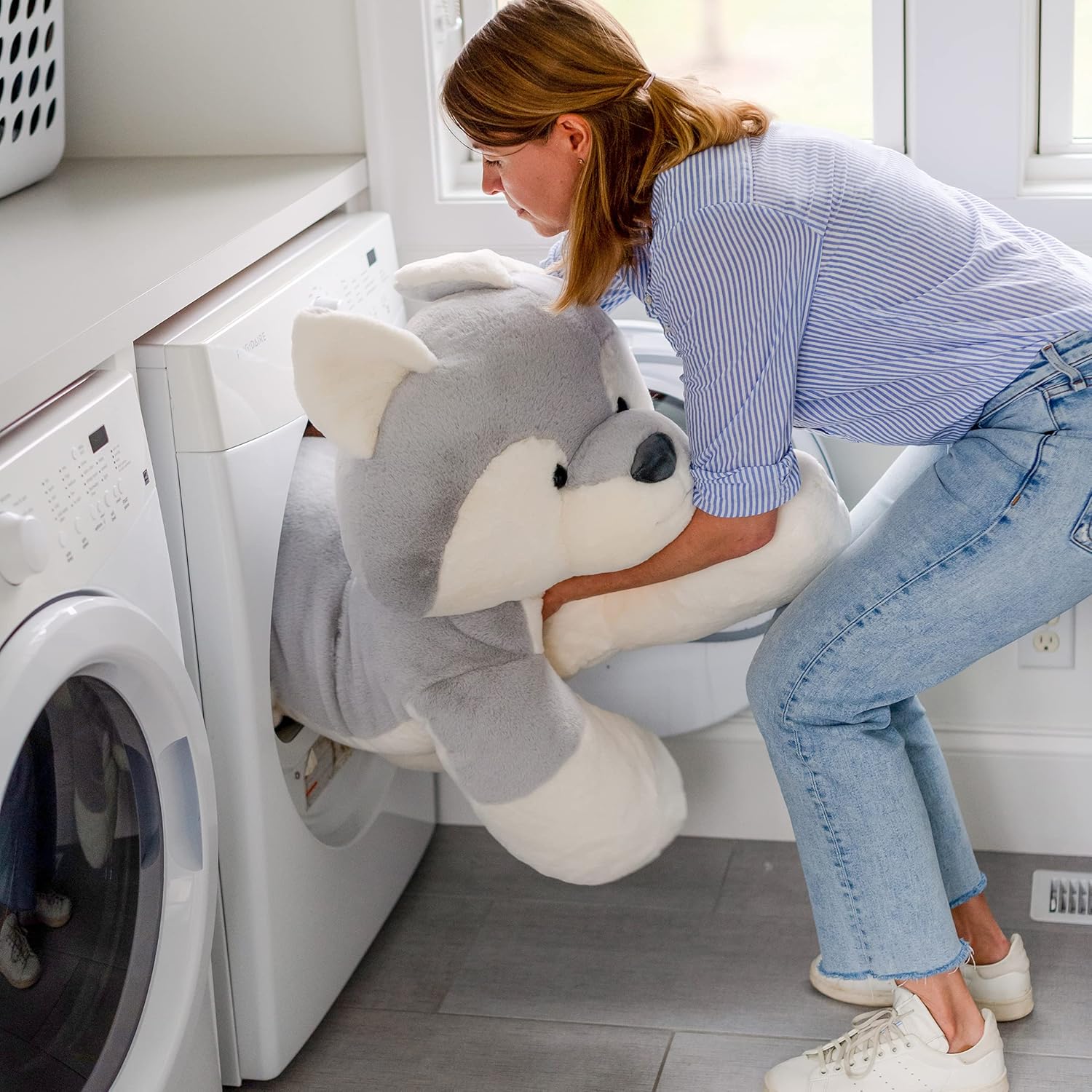 Animal Adventure, Sqoosh2Poof – Personaje de peluche gigante comprimido dentro de una caja pequeña, perro de 44 pulgadas