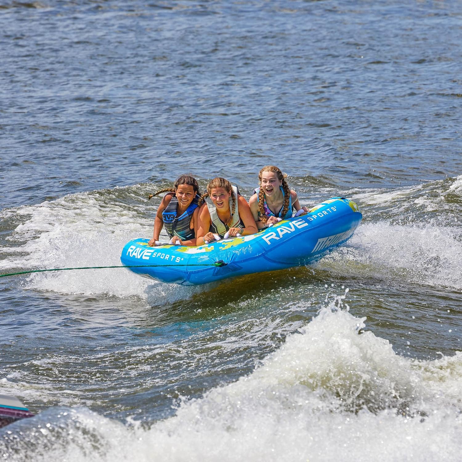 RAVE Sports Mambo Boat Tubo remolcable – Tubo inflable para 1-3 jinetes
