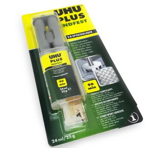 UHU Epoxy Endfest Plus – Adhesivo de dos partes – Sin disolventes – 0.8 fl oz UHU Epoxy Endfest Plus – Adhesivo de dos partes – Sin disolventes – 0.8 fl oz