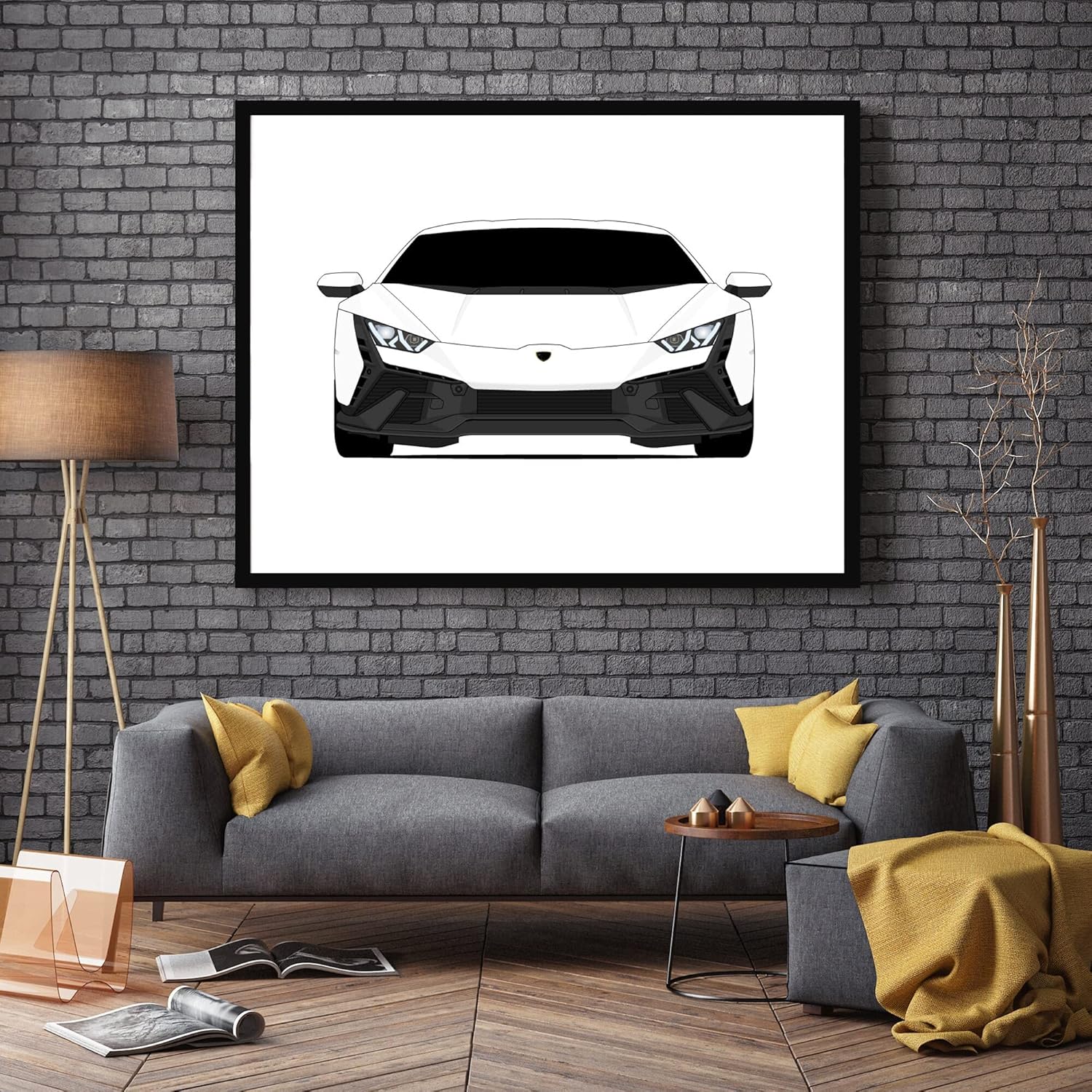 CUSTOMIZABLE COLOR Lamborghini Huracan Tecnica (2022-Present) Inspired Poster Print Wall Art Decor Handmade (Unframed)