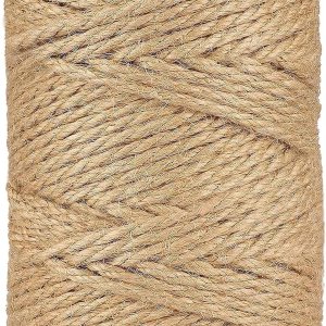 Cuerda de yute de 0.157 in, cuerda trenzada de yute natural de 328 pies, cuerda de yute marrón resistente y gruesa para manualidades, jardinería, Cuerda de yute de 0.157 in, cuerda trenzada de yute natural de 328 pies, cuerda de yute marrón resistente y gruesa para manualidades, jardinería,