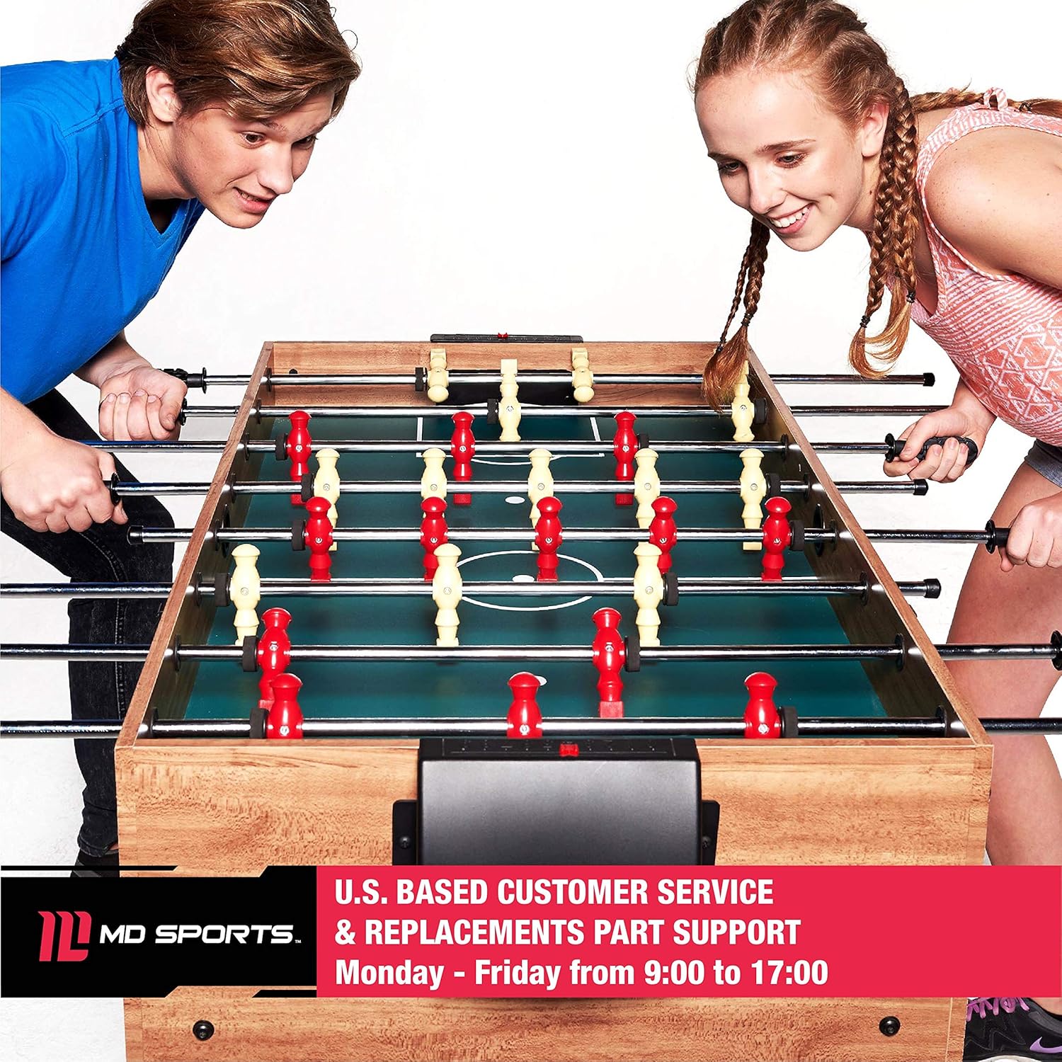 Mesa de juego combinada 3 en 1 de 48 pulgadas, 3 juegos con billar, hockey y futbolín, accesorios incluidos