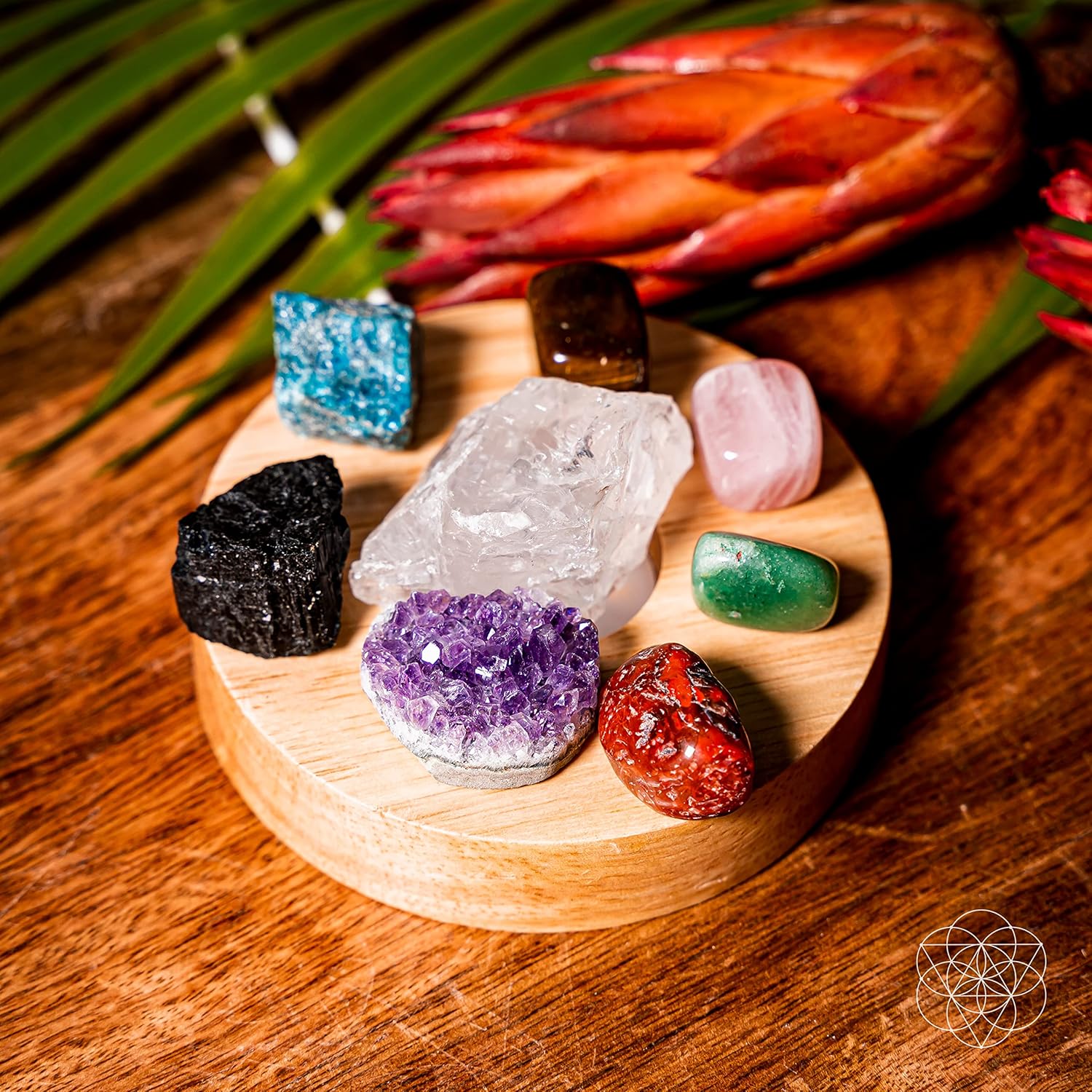 Conscious Items Lámpara de energía natural, lámpara de cristal curativo, lámpara de piedra curativa de cristal, decoración de cristal, refresca tu