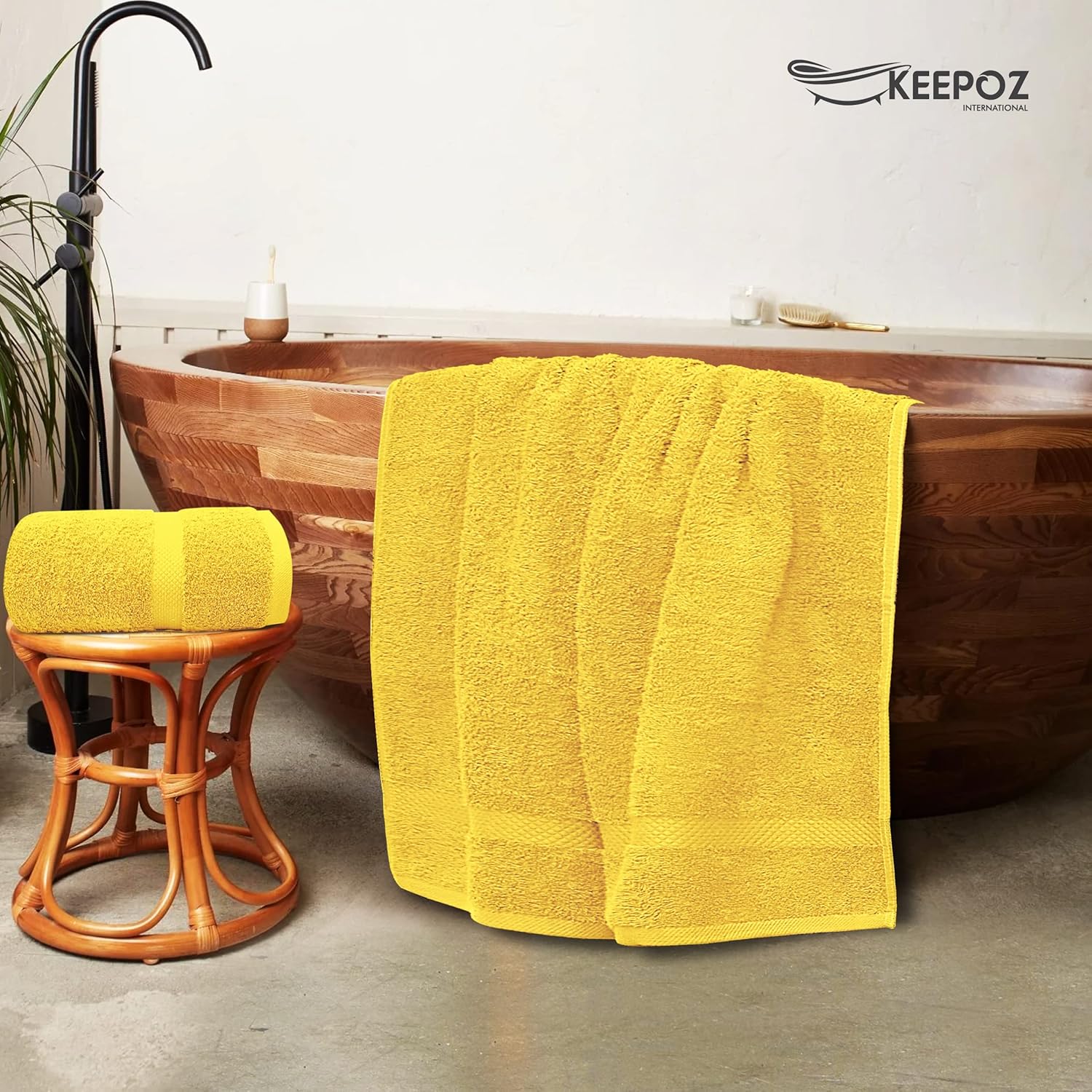 Toallas de baño de 36 x 72 pulgadas (paquete de 2) toallas de playa suaves de 100% algodón hilado en anillo, altamente absorbentes, lavables a