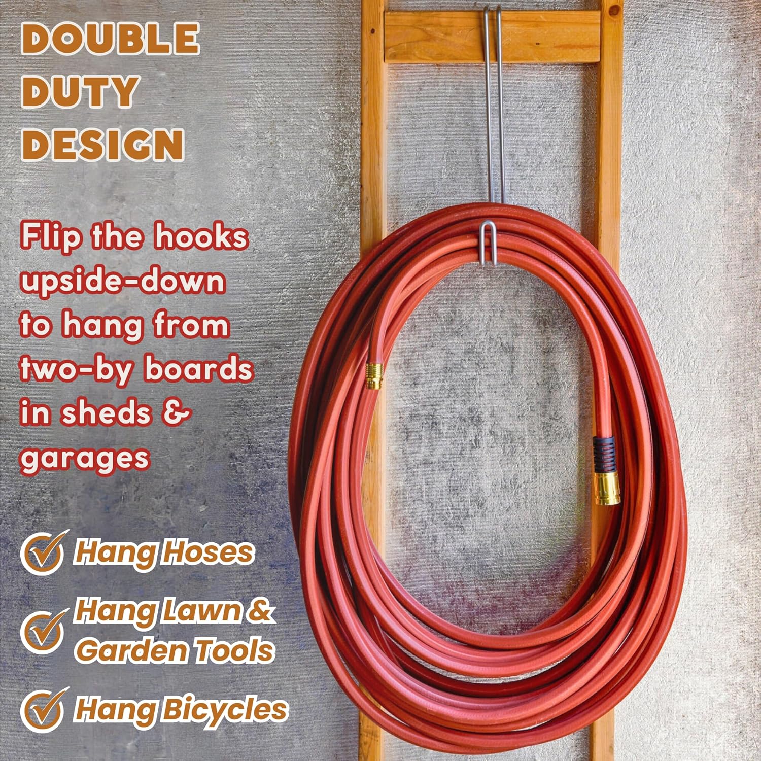 Perchas para colgar sobre la pared, bloques de cemento de hormigón, para exteriores, sin taladro, ganchos para vallas, escaleras extra largas y