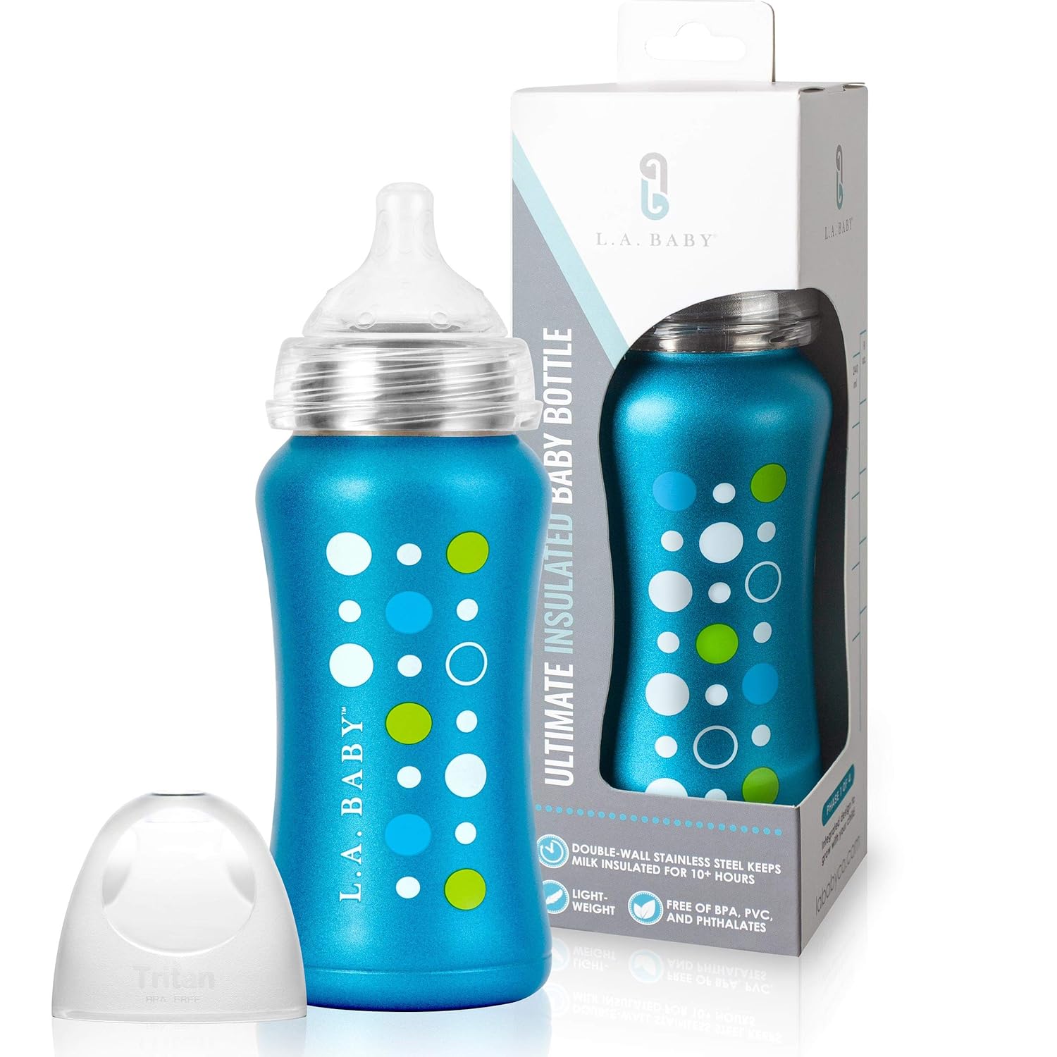 Ultimate – Biberón de acero inoxidable con aislamiento de 9 onzas, aísla la leche durante más de 10 horas, acero inoxidable no tóxico de grado