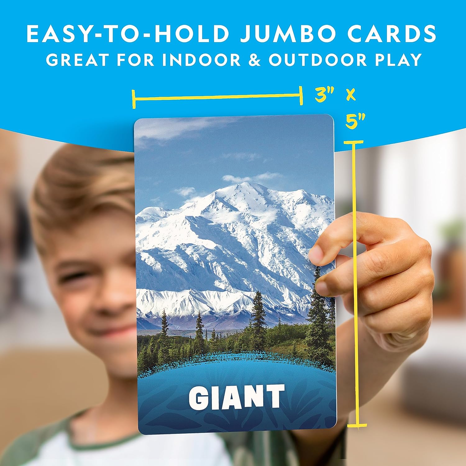 NATIONAL GEOGRAPHIC Juego de cartas de búsqueda del tesoro para niños busca y combina objetos de 40 tarjetas de tamaño gigante, juegos de