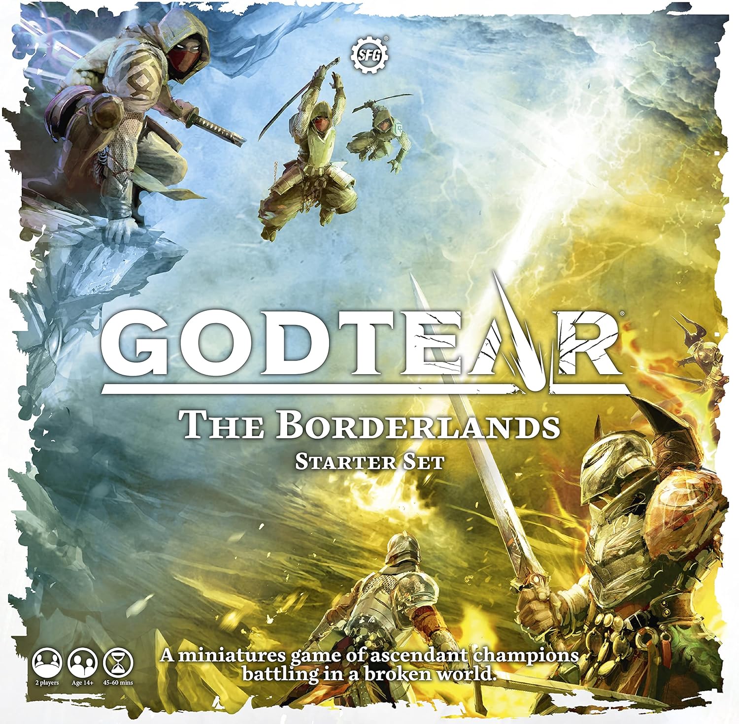 Godtear The Borderlands Starter Set Juego de mesa con 12 miniaturas detalladas, juego de combate de mesa (2 jugadores)