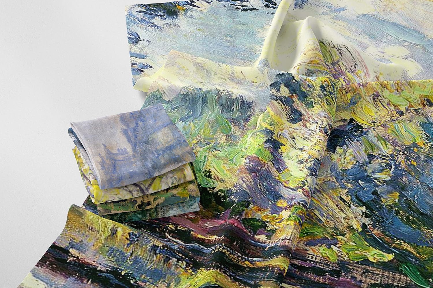 Tapiz de obra maestra de Claude Monet, Isla de las Flores cerca de Vetheuil, colgante de pared para el dormitorio del hogar, pintura al óleo