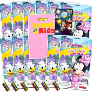 Disney Paquete de recuerdos de fiesta de Minnie Mouse con 12 paquetes de juegos llenos de libros para colorear y calcomanías con Minnie Mouse Disney Paquete de recuerdos de fiesta de Minnie Mouse con 12 paquetes de juegos llenos de libros para colorear y calcomanías con Minnie Mouse