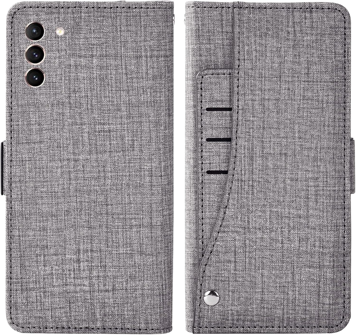 Asuwish Funda tipo cartera compatible con Samsung Galaxy S21 Plus Glaxay S21+ 5G, protector de pantalla de vidrio templado y portatarjetas para