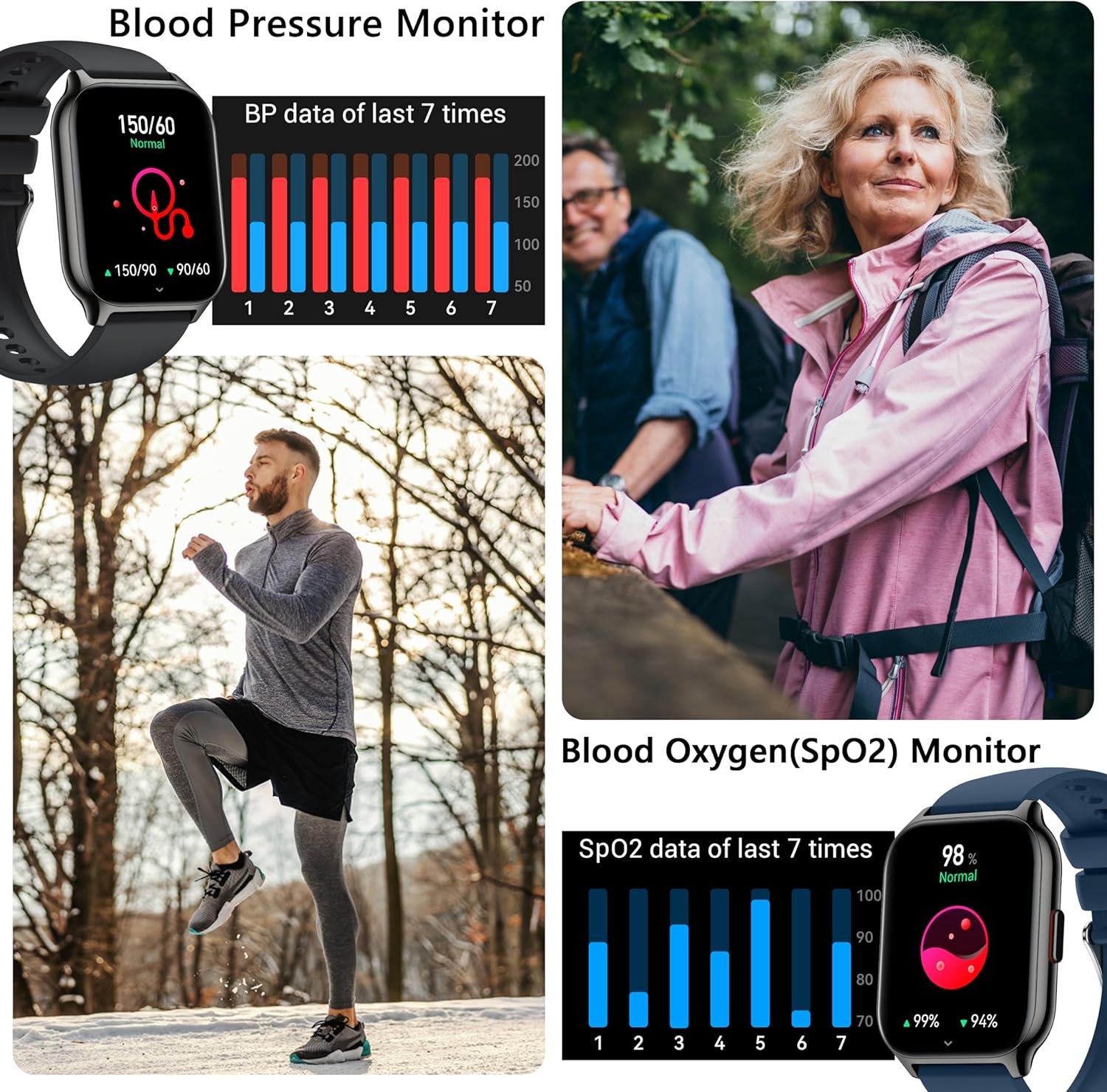 ZOSKVEE Reloj inteligente para mujeres y hombres (marcadorespuesta de llamadas), reloj de seguimiento de fitness de 2.0 pulgadas con monitor de