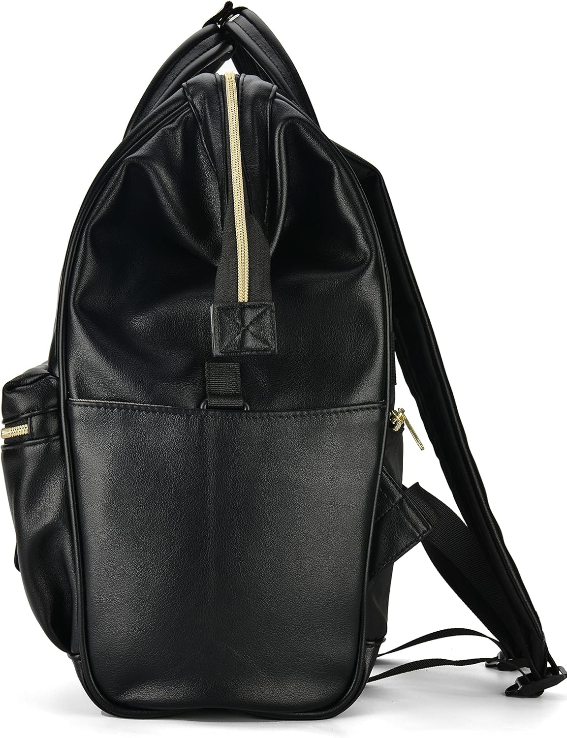 Kah&Kee – Mochila de cuero para pañales, portátil, viaje, doctor, profesor, para mujeres y hombres, Negro II, L