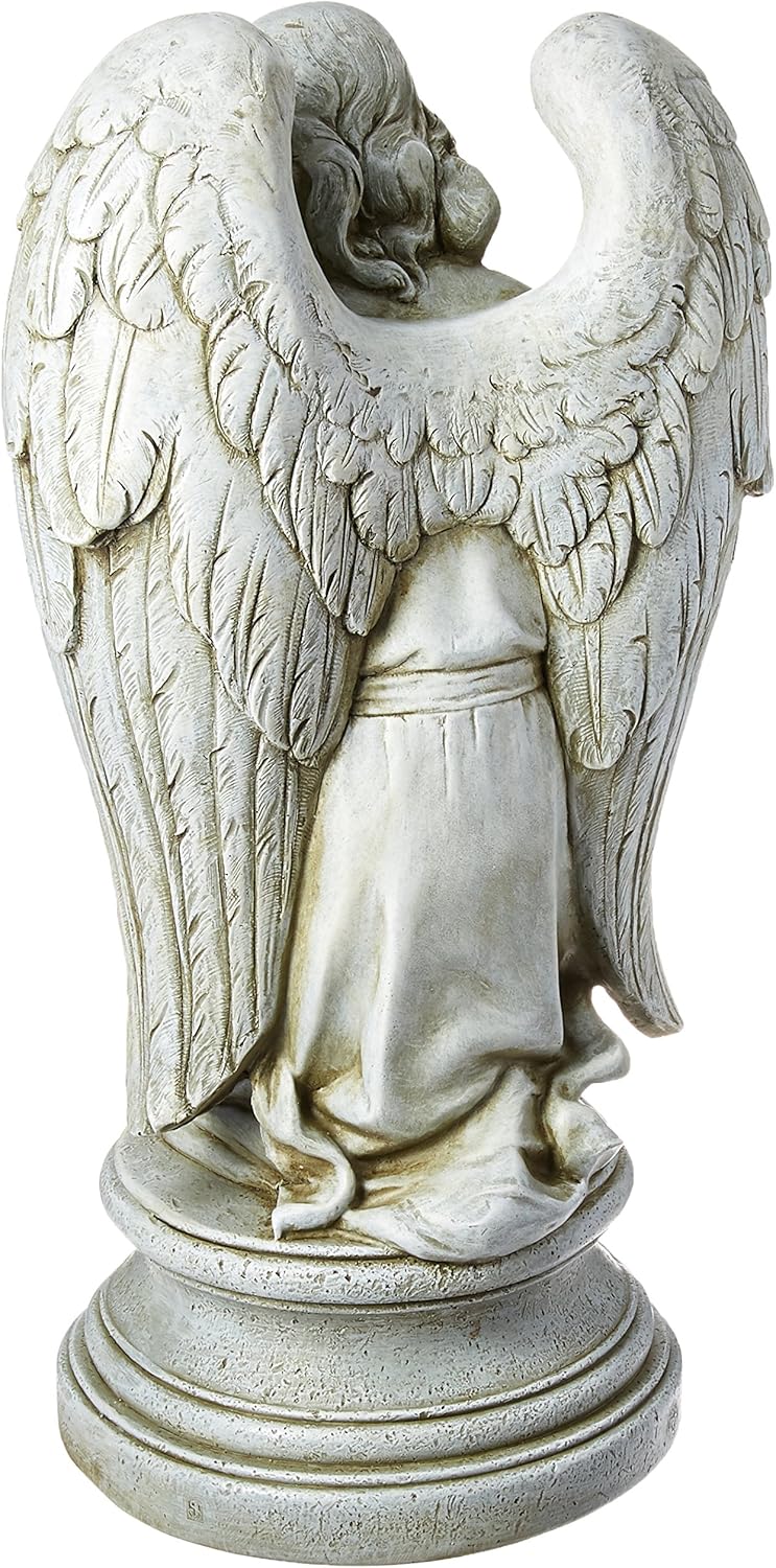 Joseph’s Studio by Roman – Estatua de jardín de ángel rezando de 17.75 pulgadas de alto, decoración religiosa para exteriores