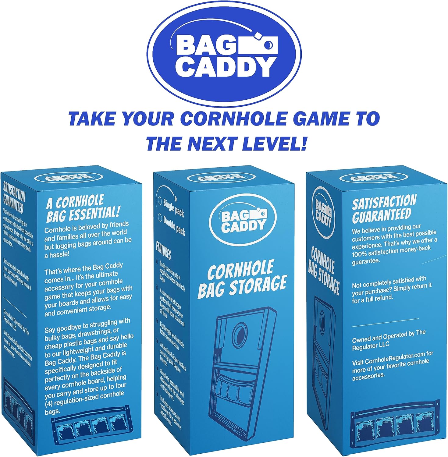 Bolsa de Cornhole Caddy (paquete doble)  Almacenamiento de bolsas de maíz  Accesorios para tableros de Cornhole