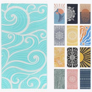 Toalla de playa turca sin arena (37 x 67), toalla de baño de secado rápido, manta de playa de gran tamaño, ligera para viajes, fabricada con 100% Toalla de playa turca sin arena (37 x 67), toalla de baño de secado rápido, manta de playa de gran tamaño, ligera para viajes, fabricada con 100%