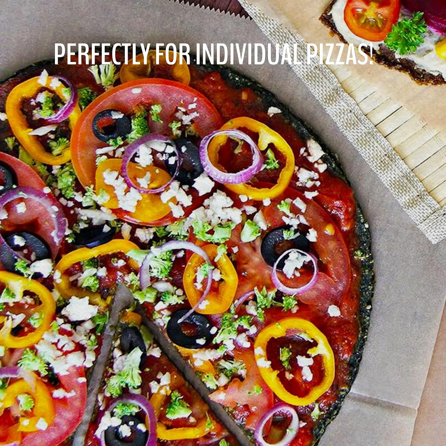 Paleo Pizza Crusts, paquete de 4 cortezas de pizza, espirulina (cruda, vegana, paleo, sin gluten) sin trigo