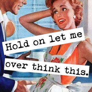 Hold ON LET ME Over Think This – Imán para nevera de 2 x 3 pulgadas, regalo de imagen vintage, humor divertido retro Hold ON LET ME Over Think This – Imán para nevera de 2 x 3 pulgadas, regalo de imagen vintage, humor divertido retro