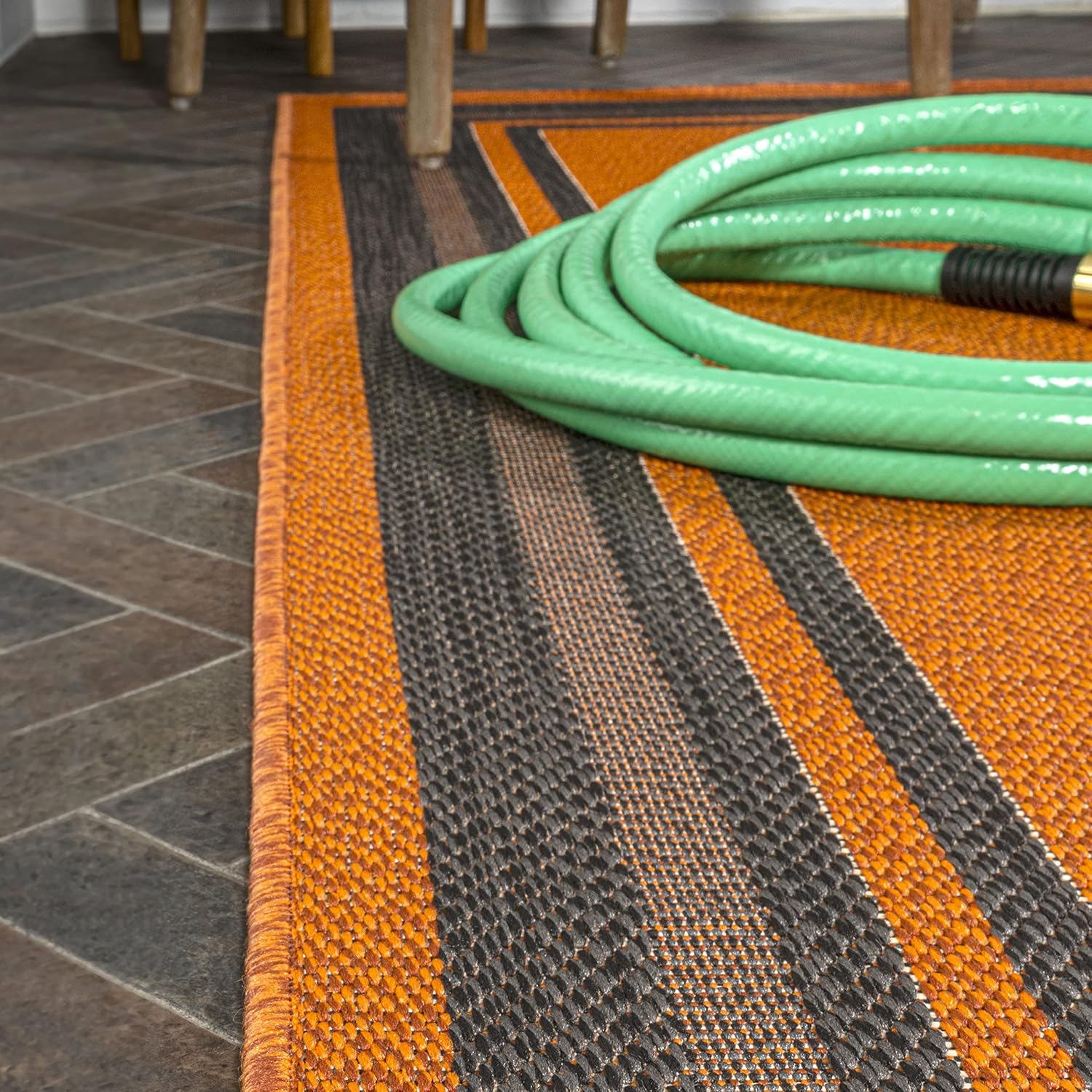 JONATHAN Y SMB201A-3 James – Alfombra de transición moderna a rayas para interiores y exteriores, estilo casa de campo, alto tráfico, cocina, sala