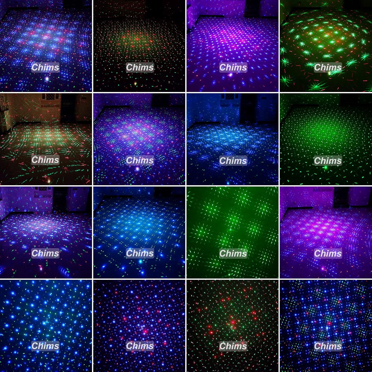 Mini luces de fiesta, Chims RGB cielo estrellado con luz de puesta de sol, espectáculo de luces de DJ, fiesta de DJ, luz de discoteca en casa, luz