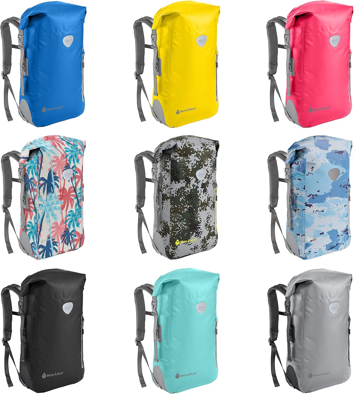 Skog Å Kust BackSåk – Mochila impermeable con bolsillo exterior con cremallera, para kayak, rafting, navegar, natación, camping, senderismo, playa,